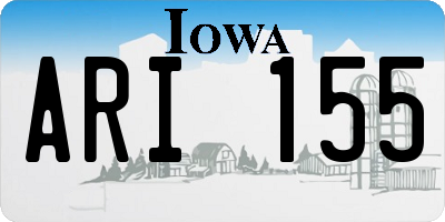 IA license plate ARI155
