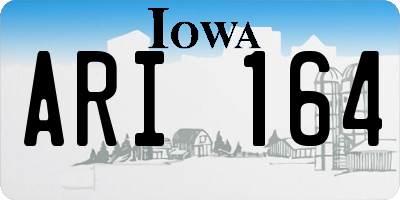 IA license plate ARI164