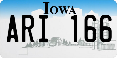 IA license plate ARI166