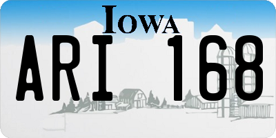 IA license plate ARI168