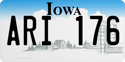 IA license plate ARI176