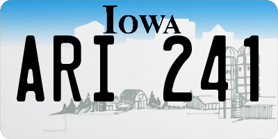 IA license plate ARI241