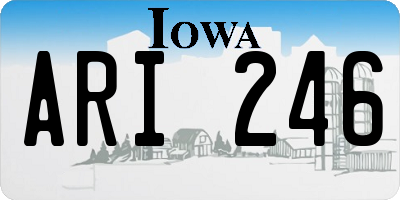 IA license plate ARI246