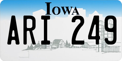 IA license plate ARI249