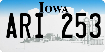 IA license plate ARI253