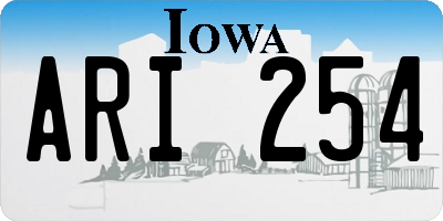 IA license plate ARI254