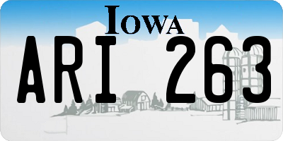 IA license plate ARI263
