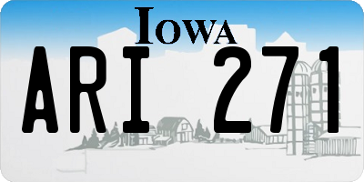 IA license plate ARI271