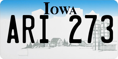 IA license plate ARI273