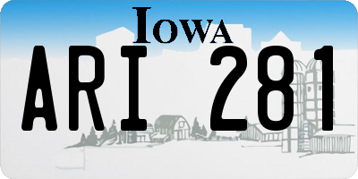 IA license plate ARI281