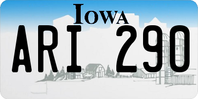 IA license plate ARI290