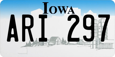 IA license plate ARI297