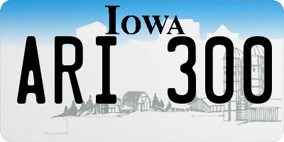 IA license plate ARI300