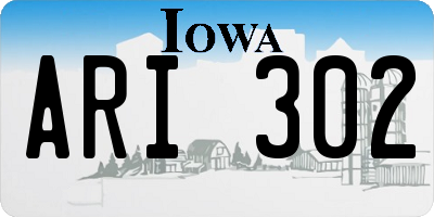 IA license plate ARI302