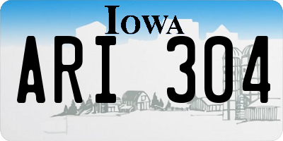 IA license plate ARI304