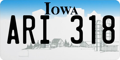 IA license plate ARI318