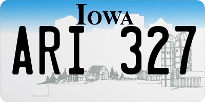 IA license plate ARI327