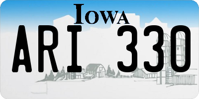 IA license plate ARI330