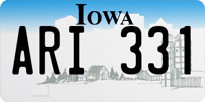 IA license plate ARI331