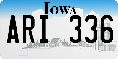 IA license plate ARI336