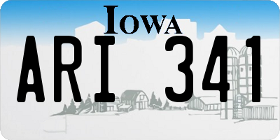 IA license plate ARI341