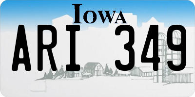 IA license plate ARI349