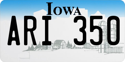 IA license plate ARI350
