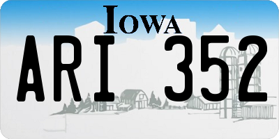 IA license plate ARI352