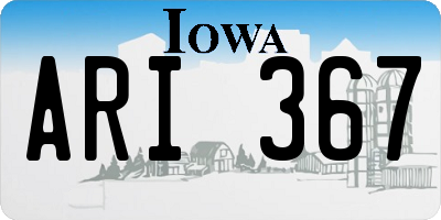 IA license plate ARI367