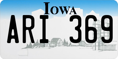 IA license plate ARI369
