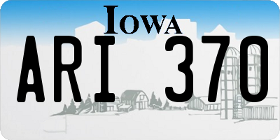 IA license plate ARI370