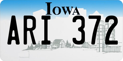 IA license plate ARI372