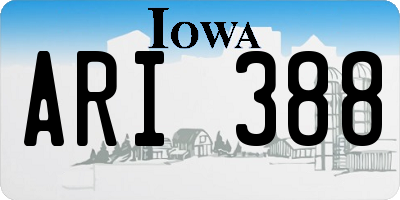 IA license plate ARI388