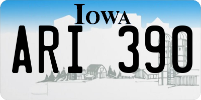 IA license plate ARI390