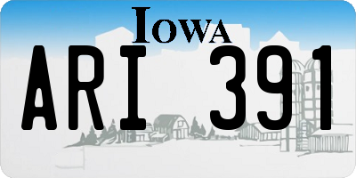 IA license plate ARI391