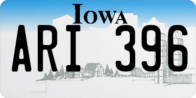 IA license plate ARI396