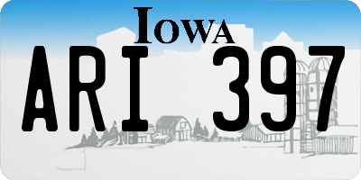 IA license plate ARI397