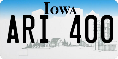 IA license plate ARI400