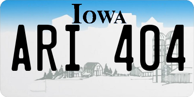 IA license plate ARI404