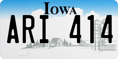 IA license plate ARI414