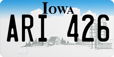 IA license plate ARI426