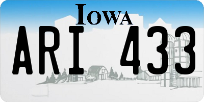 IA license plate ARI433
