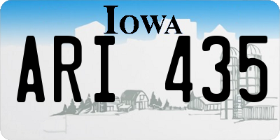 IA license plate ARI435