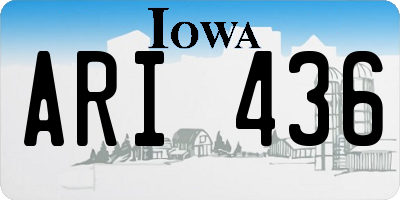 IA license plate ARI436