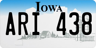 IA license plate ARI438