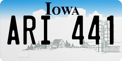 IA license plate ARI441
