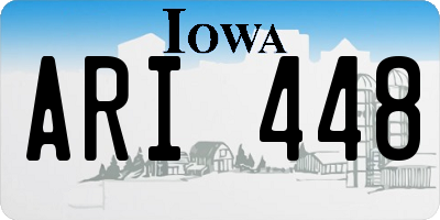 IA license plate ARI448