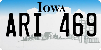IA license plate ARI469