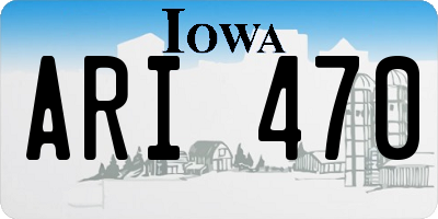 IA license plate ARI470