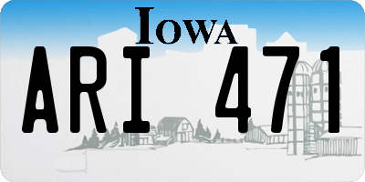 IA license plate ARI471